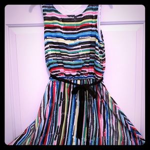 Colored stripped dress for girls.